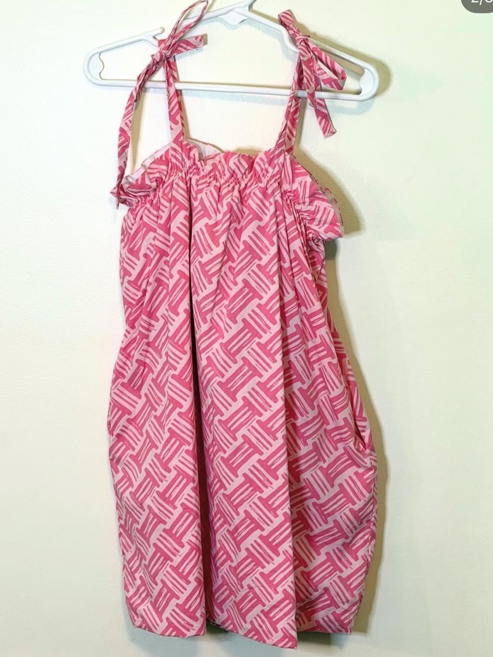 TBBC EUC Pink Patterned Tie-Shoulder Sundress